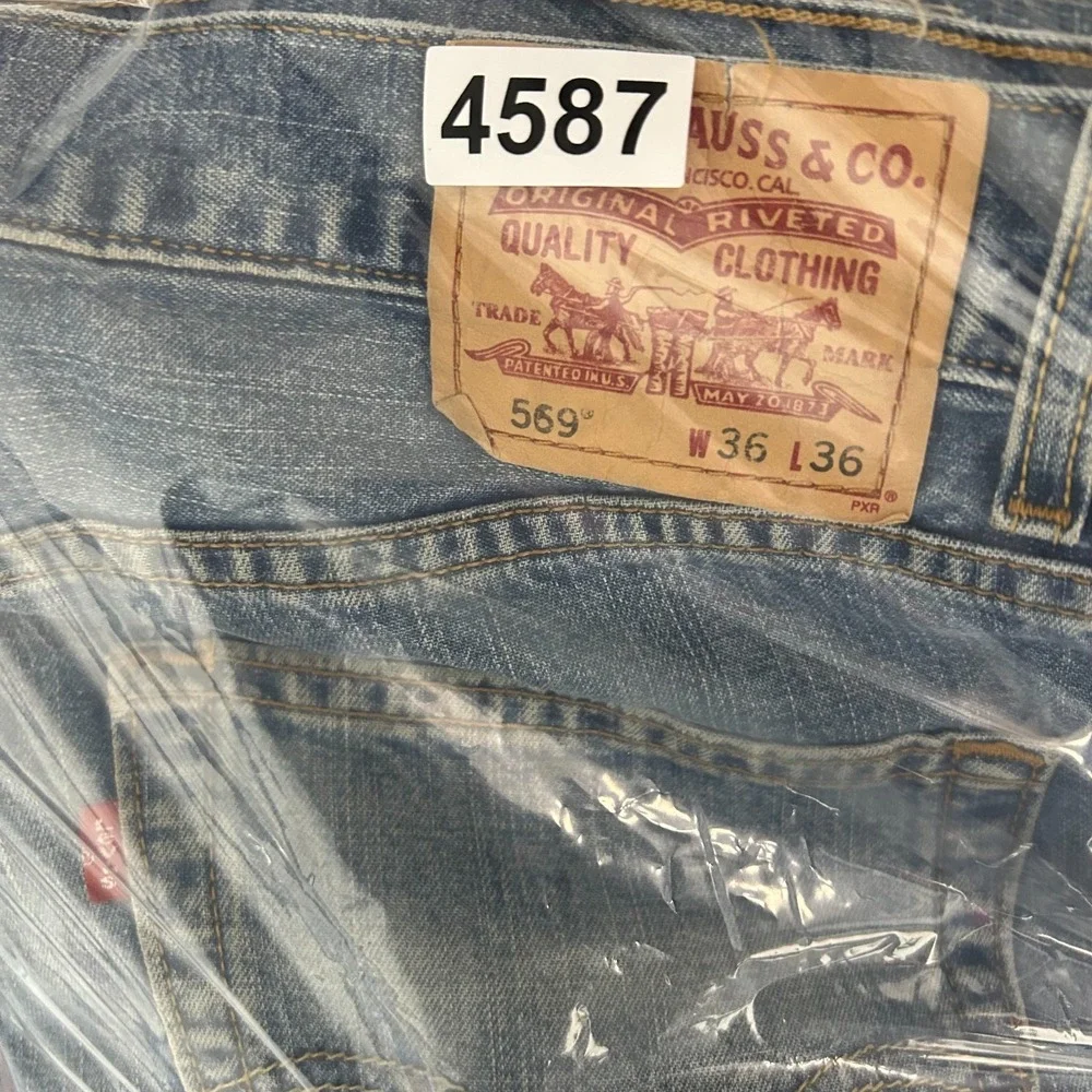 Levi's 569 Loose Straight Jeans Men's Blue‎ Denim High Rise Classic - 36X35.5